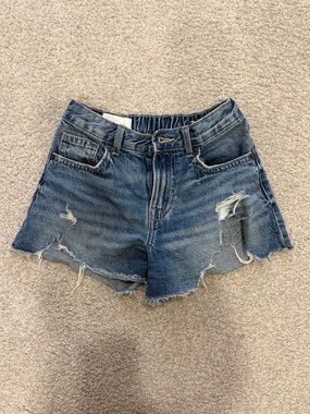 Zara Distressed Blue Denim Kids Shorts
